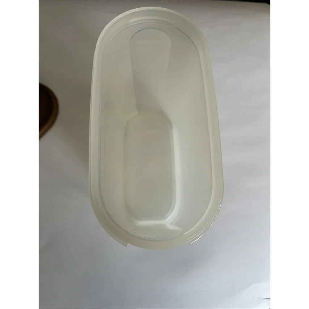 TUPPERWARE  MODULAR MATES OVAL STORAGE CONTAINER 1613-7 1/4 CUPS WITH BROWN LID!